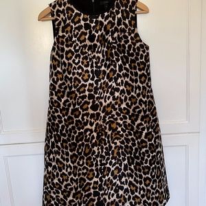 J Crew Leopard Shift Dress Size 10